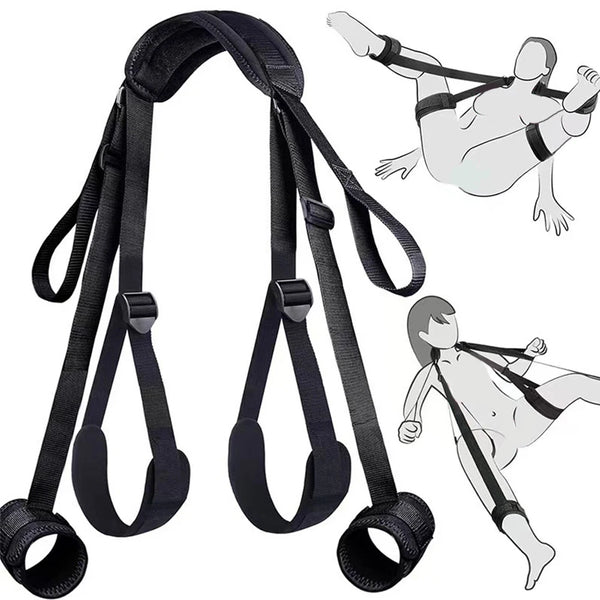 Bdsm Bondage Set Restraint Erotica Binding Sex Forced Split Leg Straps Neck Wrist SM Sex Toys for Woman Couples Product