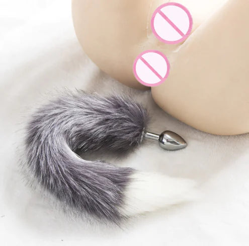 Fox Tail Butt Plug Bondage Toy for Intimate Play