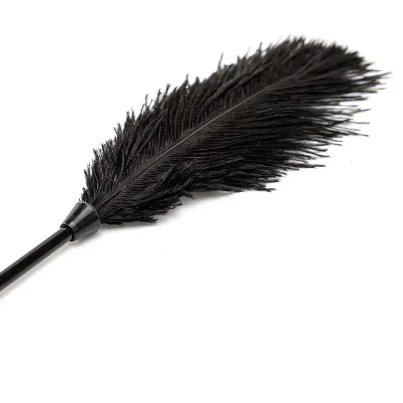 Premium Ostrich Feather Teasing Wand   Massage Fluff for Intense Pleasure and Flirtatious Stimulation  Romantic Play Sex Toy