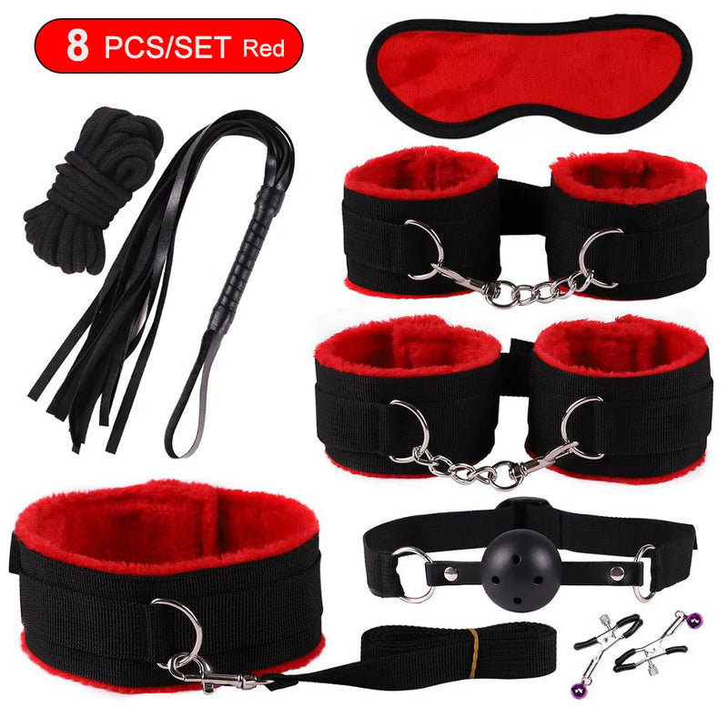 BDSM Adult SM Sex Products Kits Bondage Gear Collar Butt Oral Erotic Bundle Sex Game for Couple  Vibrator female sexulae toy 18