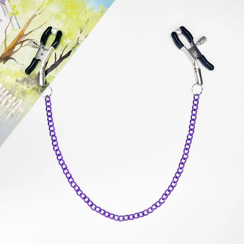 Metal Nipple Clamps With Chain Sex Toys Adult Games For Women Fetish Breast Labia Clip Stimulation Bdsm Bondage Erotic Products