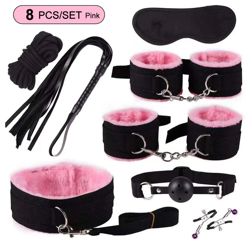 BDSM Adult SM Sex Products Kits Bondage Gear Collar Butt Oral Erotic Bundle Sex Game for Couple  Vibrator female sexulae toy 18