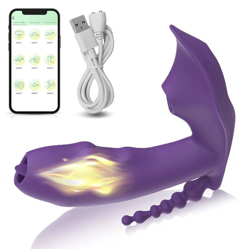 3 IN 1 Bluetooth APP Dildo Vibrator Heating Female Masturbator Vacuum Vagina Clitoris Suck Stimulator Adult Sex Toys for Women