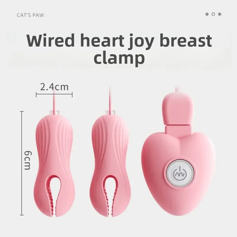 Electric Wearable Nipple Clip Vibrator G-spot Massage Stimulator Erotic Tease Nipple Breast Masturbator  Female Adult Sex Produc