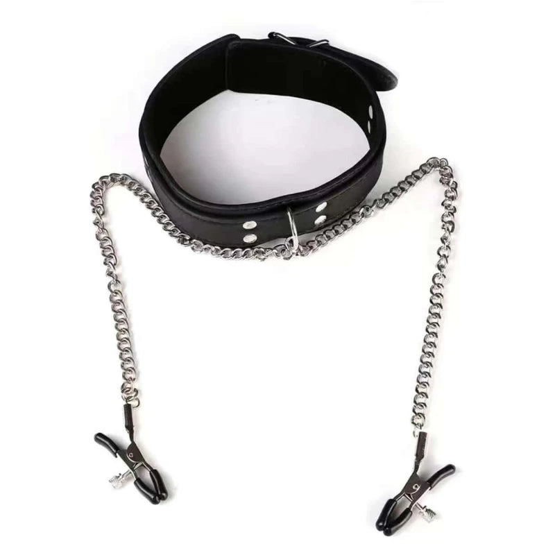 Sexy Handcuffs Collar Nipple Clamps Adult Games Fetish Flirting Sex Bondage Rope Sex Toys For Woman Erotic Accessory