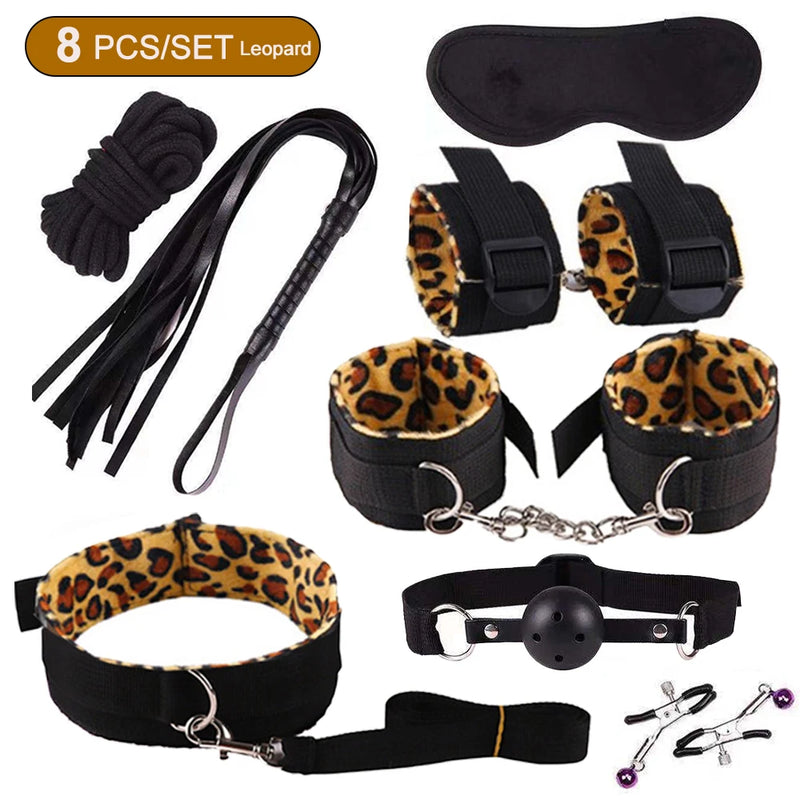 BDSM Adult SM Sex Products Kits Bondage Gear Collar Butt Oral Erotic Bundle Sex Game for Couple  Vibrator female sexulae toy 18