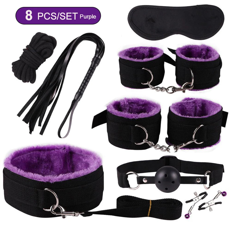 BDSM Adult SM Sex Products Kits Bondage Gear Collar Butt Oral Erotic Bundle Sex Game for Couple  Vibrator female sexulae toy 18