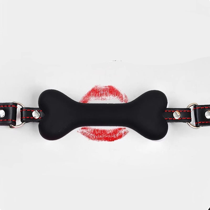 BDSM Sex Harness Mouth Adult Toys Silicone Dog Bone Ball Gag Open Mouth Gag Ball Bdsm Bondage Sex Products Sm Sex Toys for Women