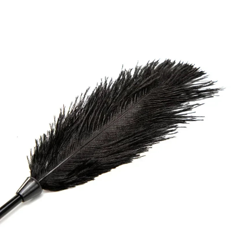 Premium Ostrich Feather Teasing Wand   Massage Fluff for Intense Pleasure and Flirtatious Stimulation  Romantic Play Sex Toy