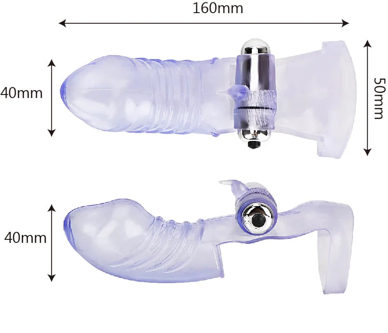 Triple Finger Vibrator Masturbation Clit GSpot Orgasm Massager penis Condom Stick Dildo Rabbit Vibrating Stick Sex Toy for Women