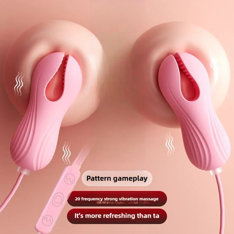 Electric Wearable Nipple Clip Vibrator G-spot Massage Stimulator Erotic Tease Nipple Breast Masturbator  Female Adult Sex Produc