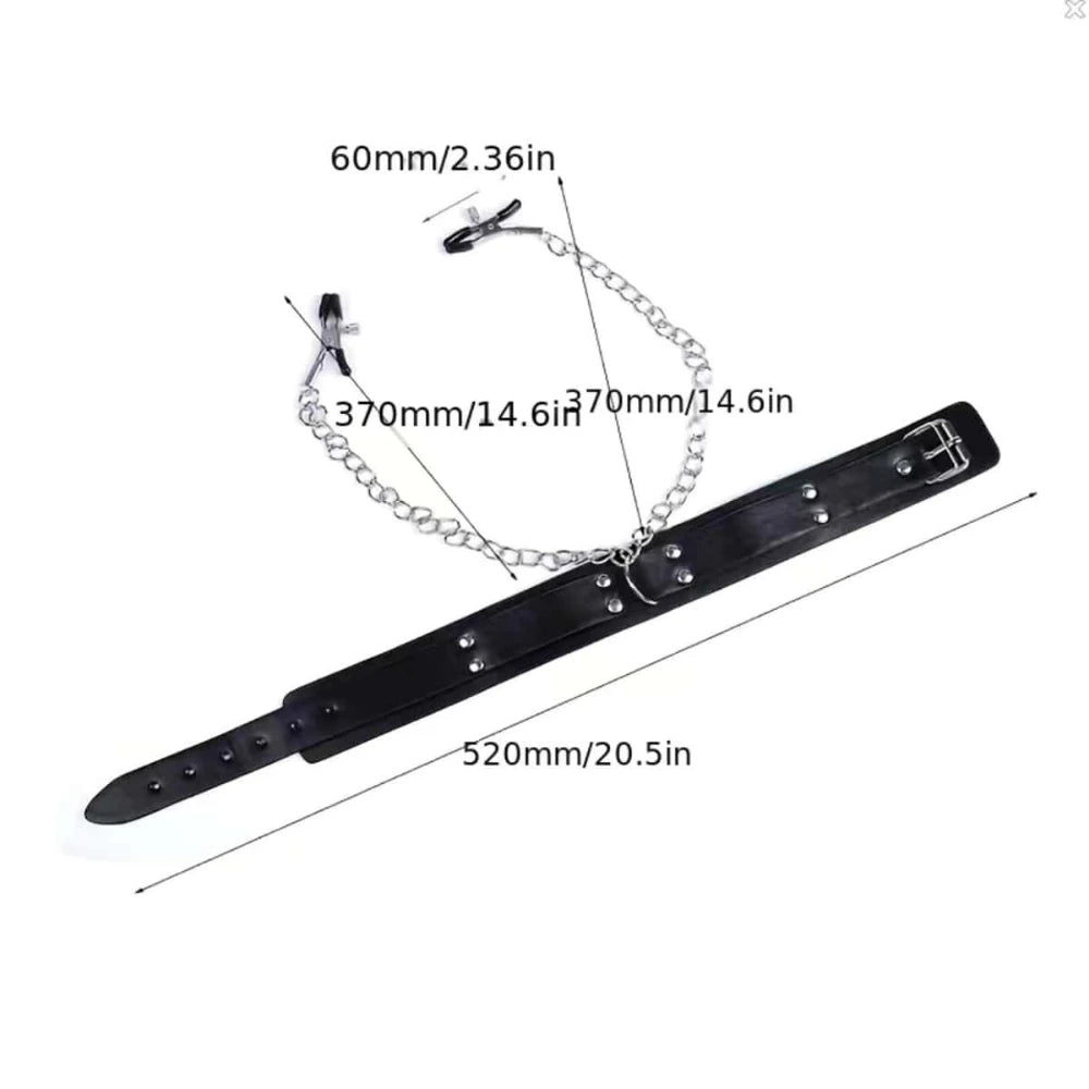 Sexy Handcuffs Collar Nipple Clamps Adult Games Fetish Flirting Sex Bondage Rope Sex Toys For Woman Erotic Accessory