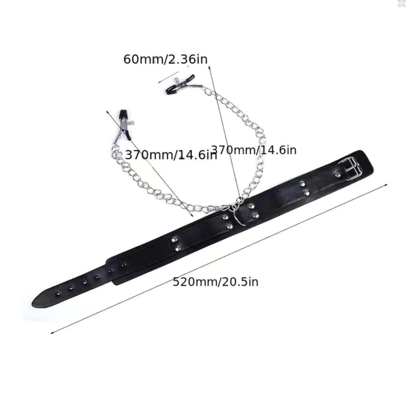 Sexy Handcuffs Collar Nipple Clamps Adult Games Fetish Flirting Sex Bondage Rope Sex Toys For Woman Erotic Accessory