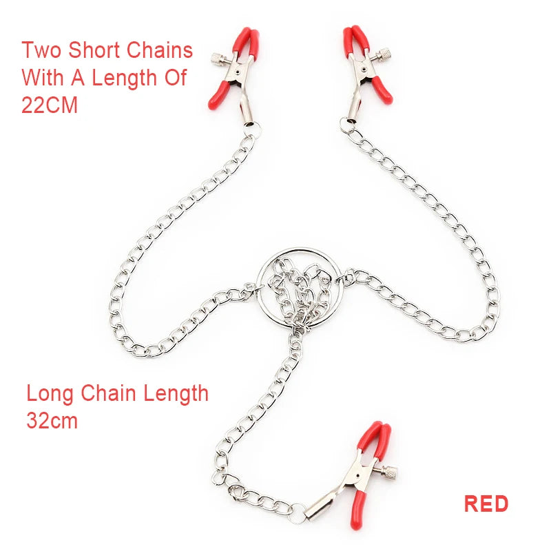SM Couple Games Bondage Woman Clitoral Nipple Stimulation Clamps Bdsm Fetish Slave Role Play Exotic Intimate Erotics Accessories