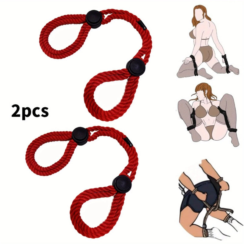 2PCS Sex Products SM Rope Handcuffs and Shackles Multifunctional Bondage Alternative Adult Toys Couples Training