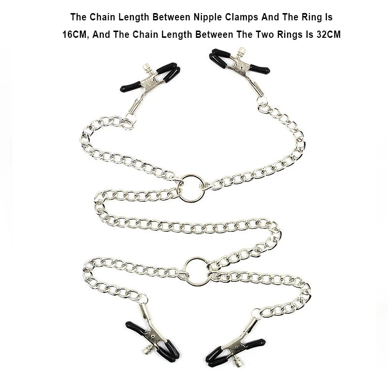 SM Couple Games Bondage Woman Clitoral Nipple Stimulation Clamps Bdsm Fetish Slave Role Play Exotic Intimate Erotics Accessories