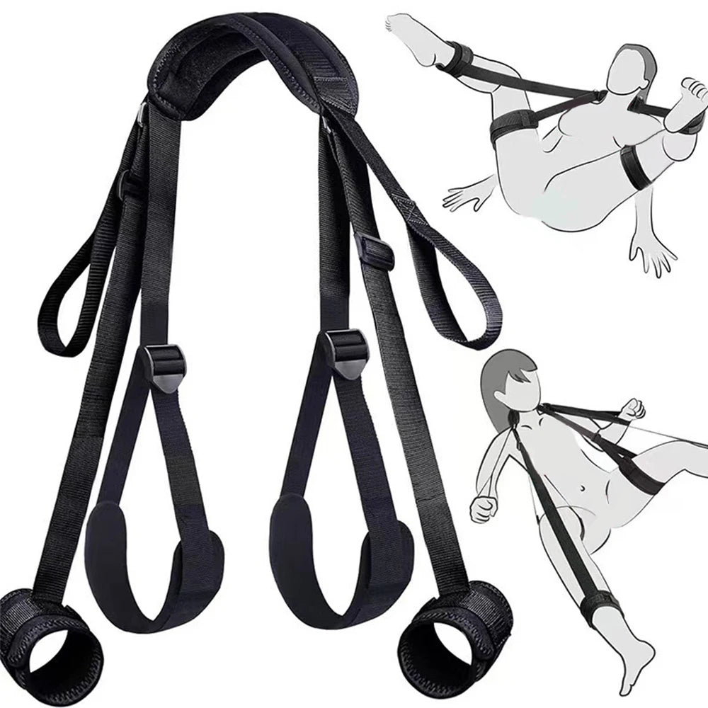 Bdsm Bondage Set Restraint Erotica Binding Sex Forced Split Leg Straps Neck Wrist SM Sex Toys for Woman Couples Product