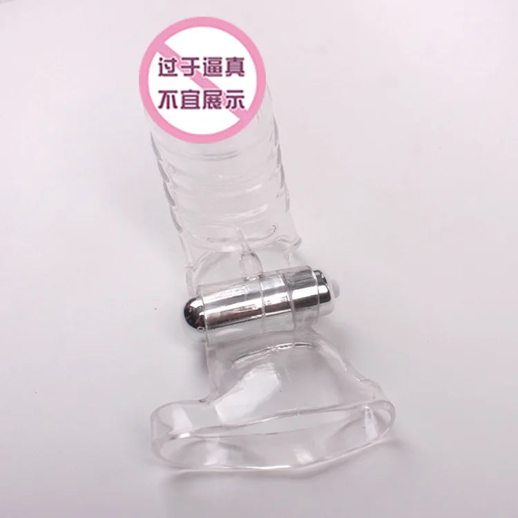 Triple Finger Vibrator Masturbation Clit GSpot Orgasm Massager penis Condom Stick Dildo Rabbit Vibrating Stick Sex Toy for Women