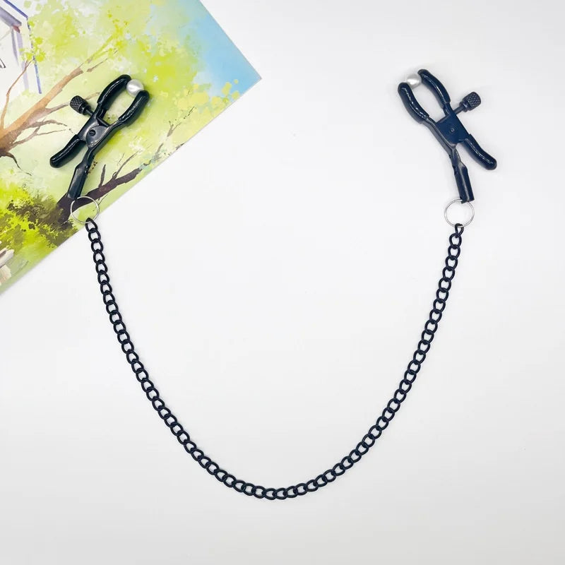 Metal Nipple Clamps With Chain Sex Toys Adult Games For Women Fetish Breast Labia Clip Stimulation Bdsm Bondage Erotic Products