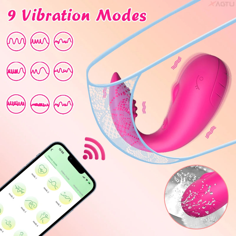 G Spot Vibrator Dildo Vibrating Egg for Women Female Wireless Bluetooth APP Control Wearable Vibrating Sex Toys for Adults Shop