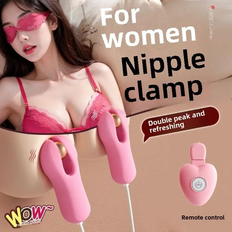 Electric Wearable Nipple Clip Vibrator G-spot Massage Stimulator Erotic Tease Nipple Breast Masturbator  Female Adult Sex Produc