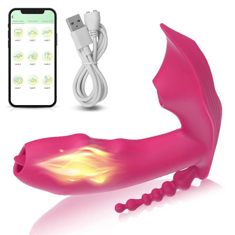 3 IN 1 Bluetooth APP Dildo Vibrator Heating Female Masturbator Vacuum Vagina Clitoris Suck Stimulator Adult Sex Toys for Women