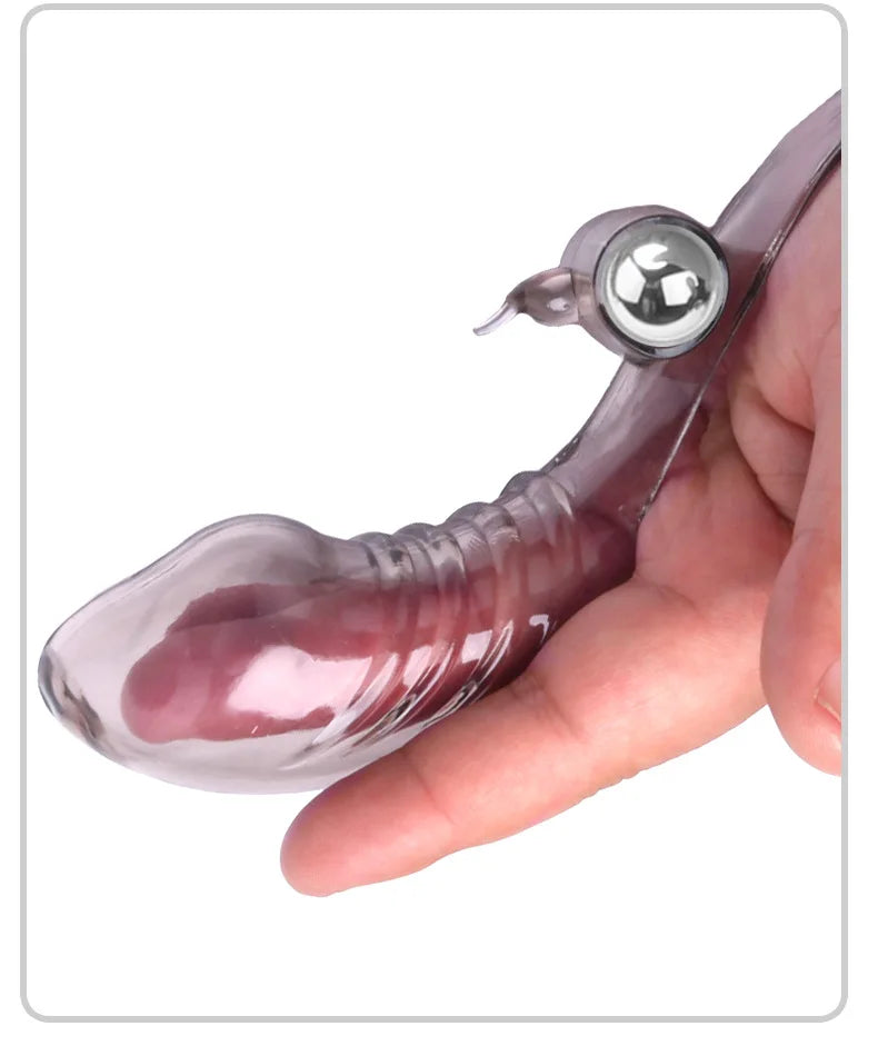 Triple Finger Vibrator Masturbation Clit GSpot Orgasm Massager penis Condom Stick Dildo Rabbit Vibrating Stick Sex Toy for Women