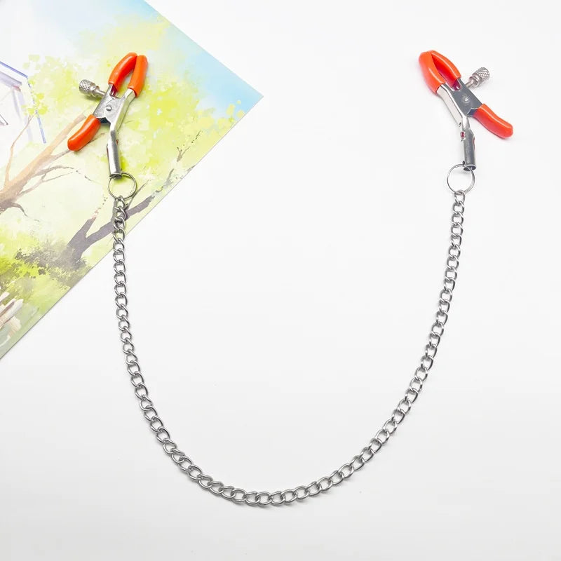 Metal Nipple Clamps With Chain Sex Toys Adult Games For Women Fetish Breast Labia Clip Stimulation Bdsm Bondage Erotic Products