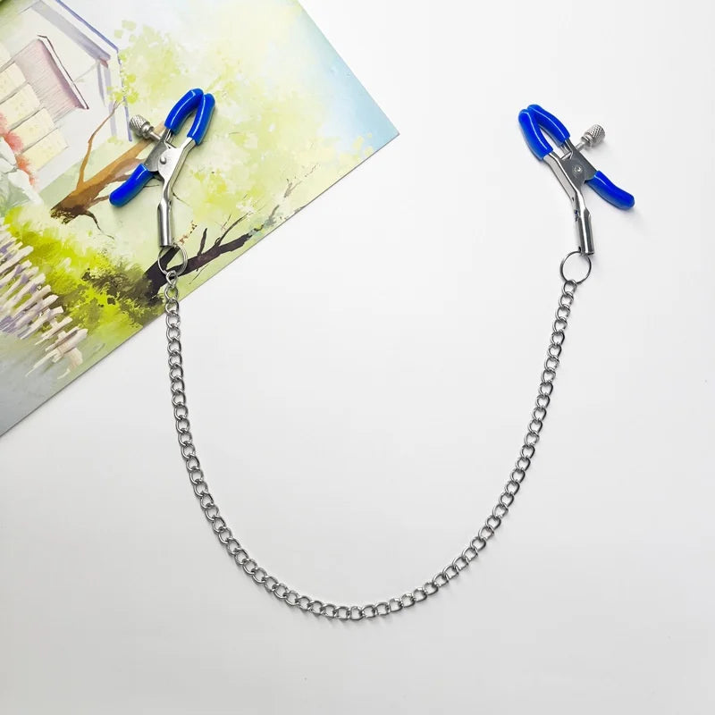 Metal Nipple Clamps With Chain Sex Toys Adult Games For Women Fetish Breast Labia Clip Stimulation Bdsm Bondage Erotic Products