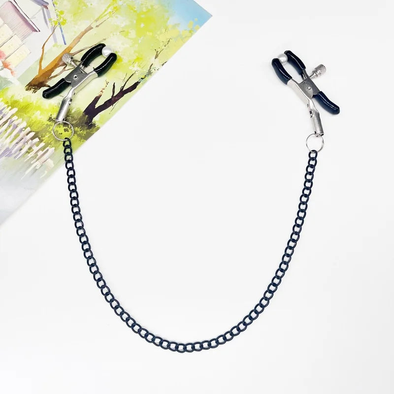 Metal Nipple Clamps With Chain Sex Toys Adult Games For Women Fetish Breast Labia Clip Stimulation Bdsm Bondage Erotic Products