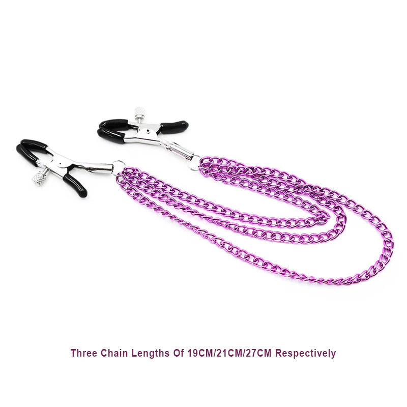 SM Couple Games Bondage Woman Clitoral Nipple Stimulation Clamps Bdsm Fetish Slave Role Play Exotic Intimate Erotics Accessories