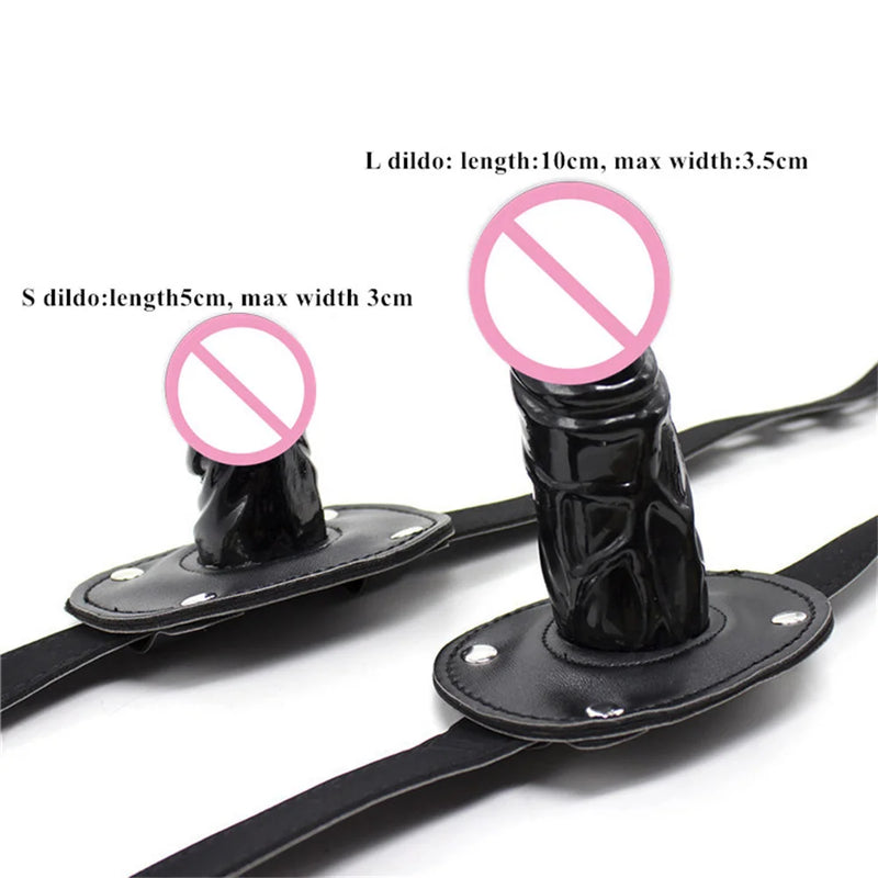 Open Mouth Dildo Gag Penis Plug Oral Sex Toys For Women Men Bdsm Bondage Restraints Adult Games Sexyshop Couple Erotic Products