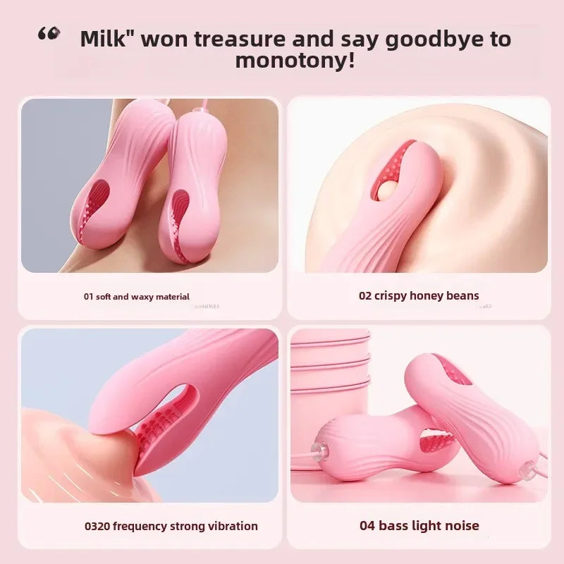Electric Wearable Nipple Clip Vibrator G-spot Massage Stimulator Erotic Tease Nipple Breast Masturbator  Female Adult Sex Produc