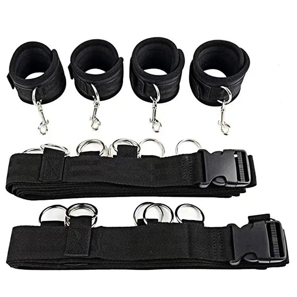 Adult Toys SM Sex Restraint Handcuffs Slave Tools Sexy Wrist To Ankle Cuffs Open Leg Hand Toys Bondage For Couples Sex Games Toy