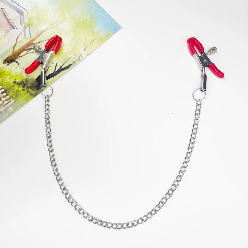 Metal Nipple Clamps With Chain Sex Toys Adult Games For Women Fetish Breast Labia Clip Stimulation Bdsm Bondage Erotic Products