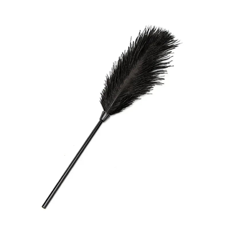 Premium Ostrich Feather Teasing Wand   Massage Fluff for Intense Pleasure and Flirtatious Stimulation  Romantic Play Sex Toy