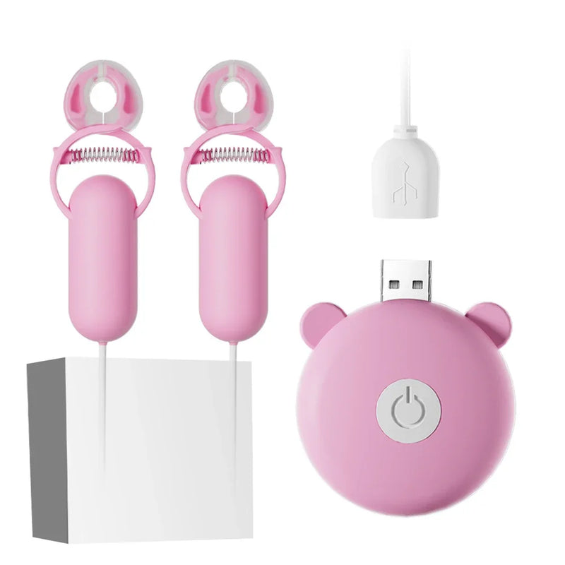 Electric Nipple Clamp Breast Massage Vibrator Enhancer Bondage Adult Sex Toys For Women Couples Female Chastity Stimulate Clit