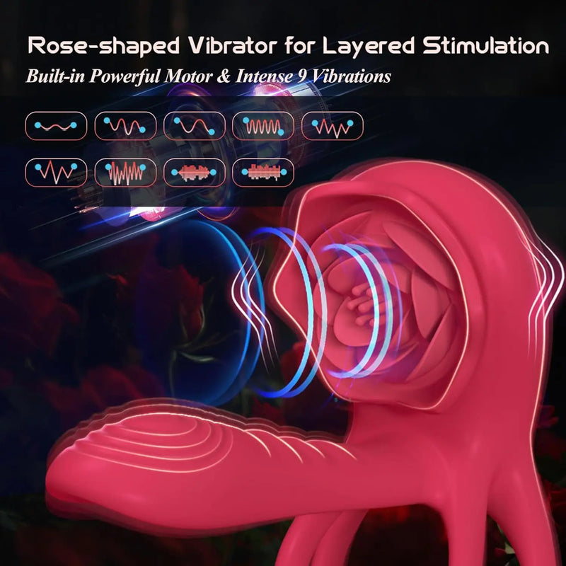 Couple Shared Orgasmic Waterproof Vibration Lock Ring Remote Control Masturbator Silicone Sex Product