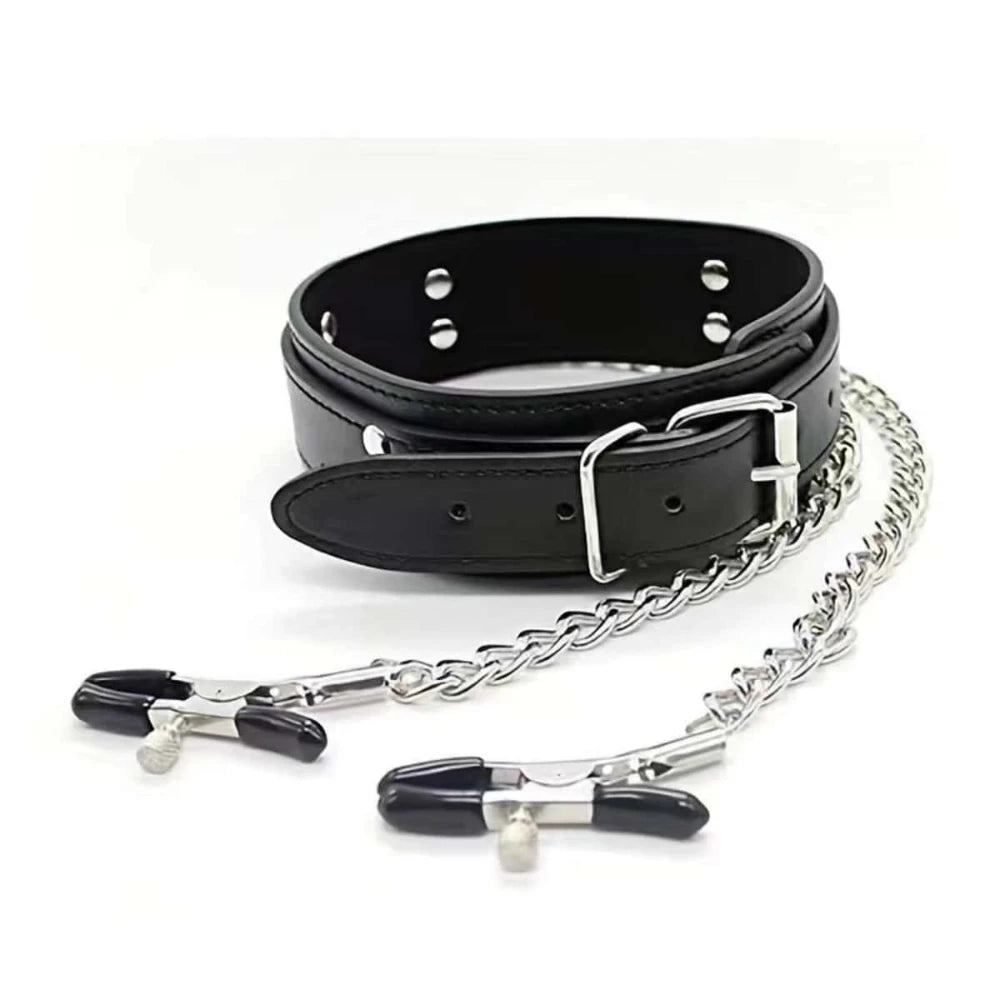 Sexy Handcuffs Collar Nipple Clamps Adult Games Fetish Flirting Sex Bondage Rope Sex Toys For Woman Erotic Accessory