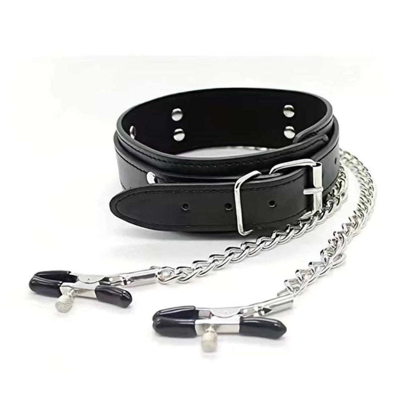 Sexy Handcuffs Collar Nipple Clamps Adult Games Fetish Flirting Sex Bondage Rope Sex Toys For Woman Erotic Accessory