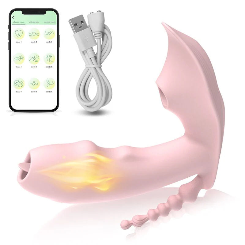 3 IN 1 Bluetooth APP Dildo Vibrator Heating Female Masturbator Vacuum Vagina Clitoris Suck Stimulator Adult Sex Toys for Women