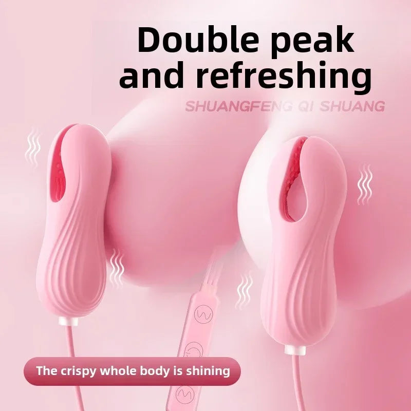 Electric Wearable Nipple Clip Vibrator G-spot Massage Stimulator Erotic Tease Nipple Breast Masturbator  Female Adult Sex Produc