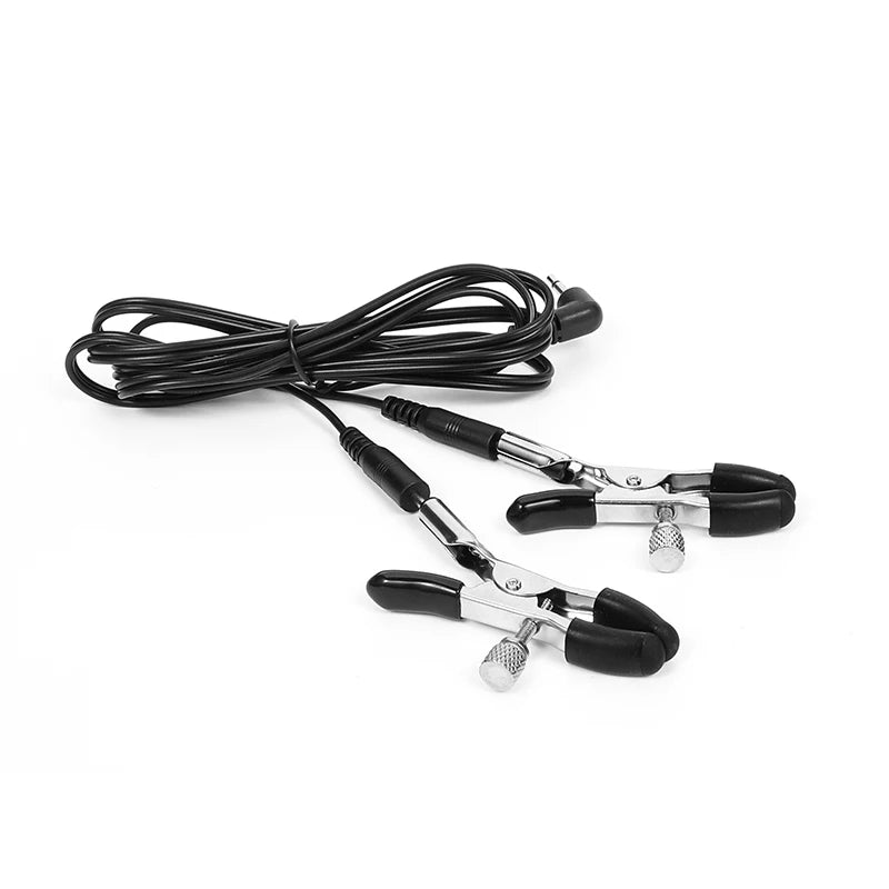 Electric Shock Nipple Clamps Breast Massager Stimulator BDSM Toys Bondage Clitoris Labia Clamp Slave Sex Toys Women Adult Games