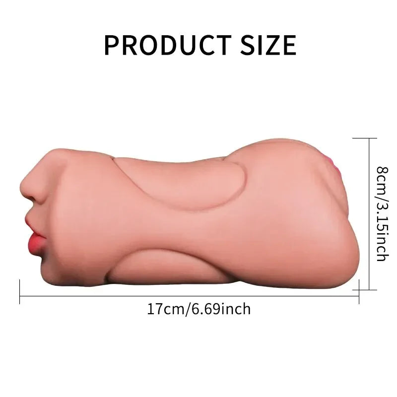 3 IN 1 Artificial Vagina Male Masturbator Cup Realistic Real Oral Anal Clitoris Silicone Masturbation Blowjob Sex Toys for Men