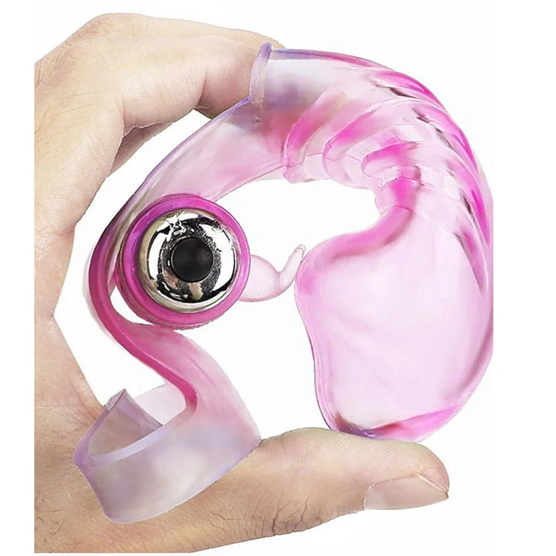 Triple Finger Vibrator Masturbation Clit GSpot Orgasm Massager penis Condom Stick Dildo Rabbit Vibrating Stick Sex Toy for Women