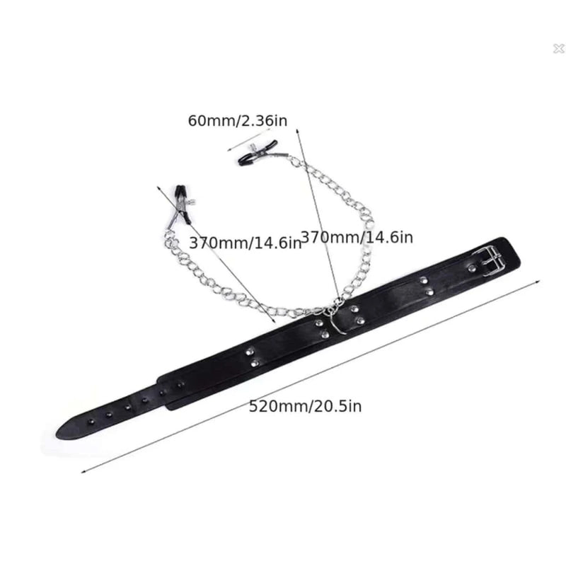 Sexy Handcuffs Collar Nipple Clamps Adult Games Fetish Flirting Sex Bondage Rope Sex Toys For Woman Erotic Accessory