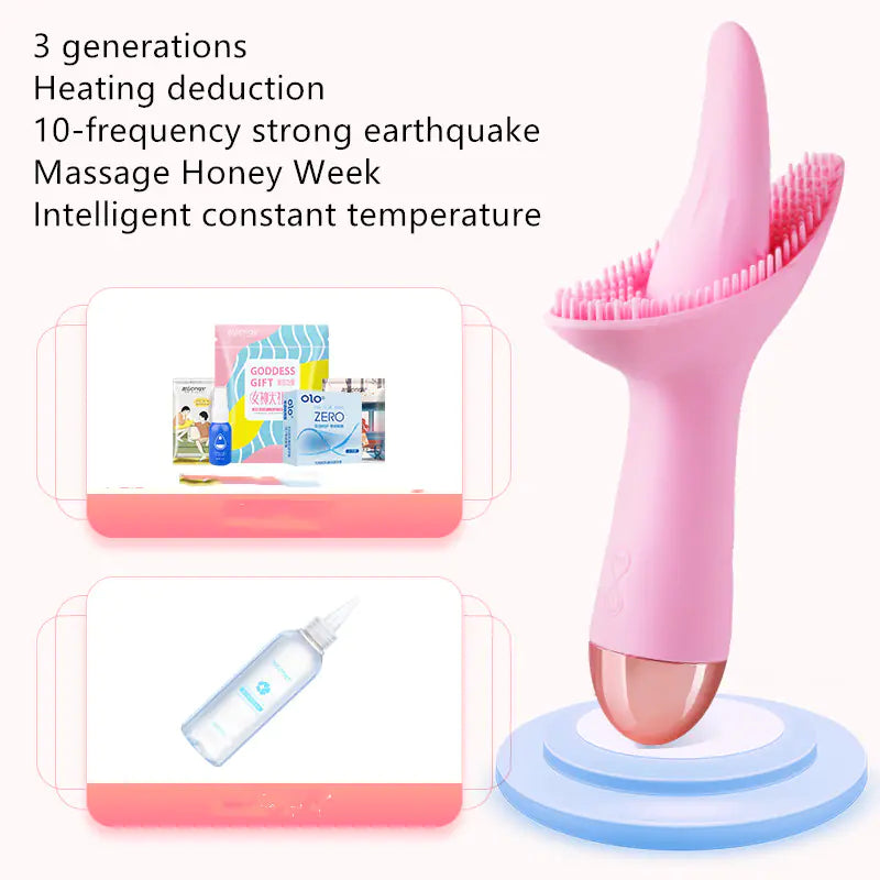 Vibrating Tongue Sucker for Women's Pleasure Device