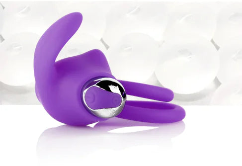 Vibrating Delay Ring with Rabbit Ears for Couples